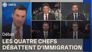 Quatre chefs quatre visions en immigration  Débat [upl. by Lavotsirc]