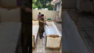 sofa cleaning at home  Sofa Cleaning  Carpet Cleaning  cleaning Services shorts viralvideo [upl. by Tigram]