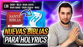 NUEVAS BIBLIAS para HOLYRICS en ESPAÑOL  BLSRVA2015RVR1995RVC 📖 [upl. by Derag582]