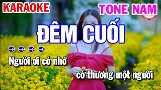 Karaoke Đêm Cuối Tone Nam Nhạc Sống  Mai Thảo Organ [upl. by Yance]