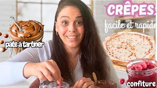 Recette crêpe rapide et facilerecettefacile crepe crêpes [upl. by Seabrook]