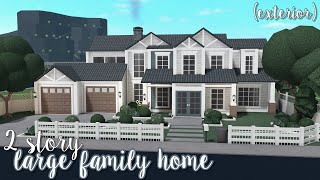 2 story large family home exterior ୨୧  bloxburg speedbuild  luminto [upl. by Sarchet755]