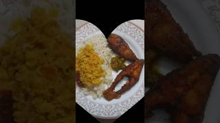 A simple fish lunch thali  Dal Rice Fish Thali shorts shortvideo lunchthali [upl. by Ocirled]