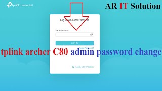 How to Change Admin Password on TPLink Archer C80 AC1900 tplink archer ac1900 [upl. by Ursa]