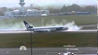 Polish Pilot lands plane without its wheels [upl. by Reel]