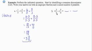 SWL3E7 Basic Arithmetic  Adding amp Subtracting Mixed Numbers [upl. by Haleehs]