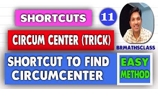 SHORTCUT CIRCUMCENTER  SHORTCUT TO FIND CIRCUMCENTER OF A TRIANGLE [upl. by Gnad]