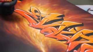 Airbrush Anleitung Airbrush Mischtechnik mit Graffiti Marker amp Evolution Airbrush [upl. by Mortie610]