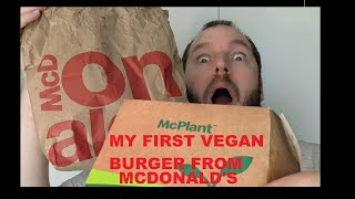 McPlant REVIEW  McDonalds Vegan Burger [upl. by Nyrhtakyram]