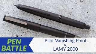 Pen Battle Pilot Vanishing Point v LAMY 2000 [upl. by Enialem]