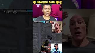 😱 IMPOSSIBLE AYUSH 😎 X CREZY 🤪  😶‍🌫️ AWM KING 👑 AB CS ME 😰  ugayush freefire shorts [upl. by Lebar]