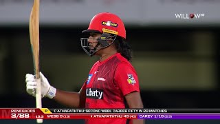 Chamari Athapaththu 75 runs vs Hobart Hurricanes Women [upl. by Arahsak]