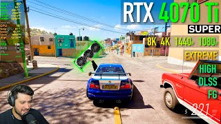 RTX 4070 Ti SUPER  Forza Horizon 5  1080p 1440p 4K 8K [upl. by Cissy466]