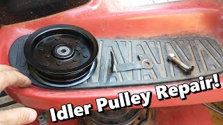 Idler Pulley Replacement for PoulanHusqvarnaCraftsman Mowers [upl. by Laise]