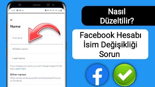 Facebook Adınızı Nasıl Değiştirirsiniz Yeni Yöntemler 2024 [upl. by Richie]