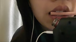 ASMR pencil nomsbitingampmouth sounds w TASCAM [upl. by Yeldar]