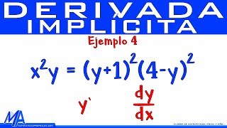 Derivada implícita  Ejemplo 4 [upl. by Siegfried720]