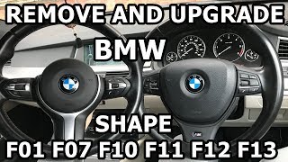 How to Upgrade BMW 5 Series F10 to Newest G30 MSport Steering Wheel [upl. by Felice141]