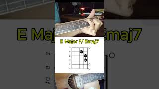 belajar gitar pemula kunci dasar kunci E Major 7learn beginner guitar basic key Emaj7 [upl. by Xylon]