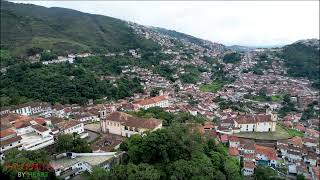 OURO PRETO  Praça Tiradentes  OURO PRETO BY AIR  MINAS GERAIS  BRAZIL  AIR 2S DRONE FOOTAGE [upl. by Camm]