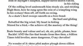 quotThe Windhoverquot by Gerard Manley Hopkins read by Tom OBedlam [upl. by Martinelli]