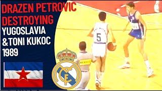 Drazen Petrovic 32 pts DESTROYING Yugoslavia amp Toni Kukoc  1989 [upl. by Essam]