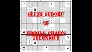 29 Sudoku Finding Chains Technique [upl. by Delaine]