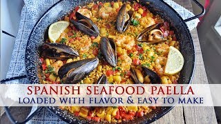 Authentic Spanish Seafood Paella Recipe  Colab With Best Bites Forever [upl. by Bethesda775]