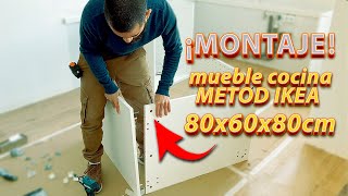 Cómo MONTAR mueble de COCINA METOD de IKEA 80x60x80cm  How to ASSEMBLE IKEA METOD CABINET ✅ [upl. by Shelbi]