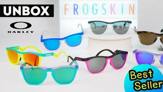 Unbox  Oakley Frogskins แว่นกันแดดสไตล์สปอรต์ ขายดีอันดับหนึ่ง [upl. by Sylvester]