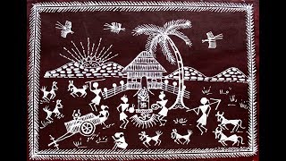 how to decorate pot  Warli Painting on Pot  terracotta pot painting  how to draw warli art on pot [upl. by Notsew]