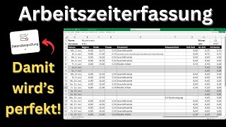 Excel Arbeitszeiterfassung kostenlose Vorlage ► mit Urlaub für unbegrenzte Jahre 2023 2024 [upl. by Cates]