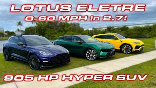 905 HP Lotus Eletre Hyper SUV Review and Performance Testing 060 MPH in 27 [upl. by Ias915]