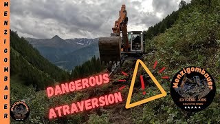 Schreitbagger Spider Excavator atraversing the mountain with Menzimuck m335 [upl. by Kemppe]