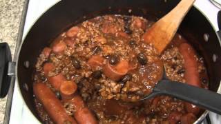 Aunty Joans homemade chili amp hotdogs over rice [upl. by Ignatia]