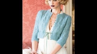 9 Cropped Cardigan Vogue Knitting SpringSummer 2010 [upl. by Atnes77]