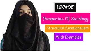 Perspective  Sociological Perspective  Structural Functionalism  Examples  Urdu Hindi Lectures [upl. by Okorih]