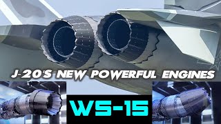 Chinese J 20 is now equipped with New Powerful WS15 Engines [upl. by Anaul]