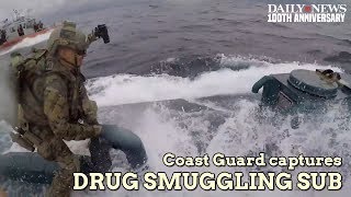 Amazing video shows Coast Guard stop and board drug smuggling submarine [upl. by Monty]