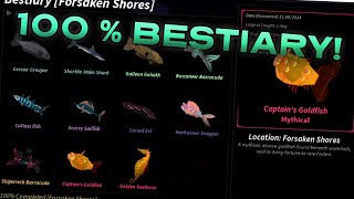 100 FORSAKEN SHORE BESTIARY  FISCH [upl. by Atilrak]