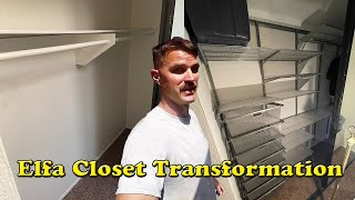 Closet RemodelTransformation Before and After Elfa Closet Kit [upl. by Allayne670]