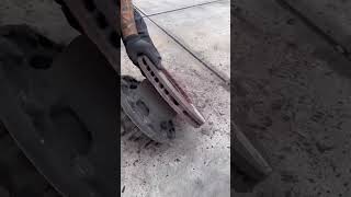 how to remove the brake disc on the rear axle of a volvo brake system brakecheck [upl. by Oiznun]