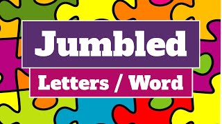 Jumbled Letter  Word  Rules for making meaningful word [upl. by Cheston24]