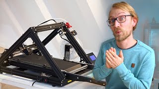 The treadmill 3D Printer Crealitys CR30 live unboxing amp first print [upl. by Yrag]