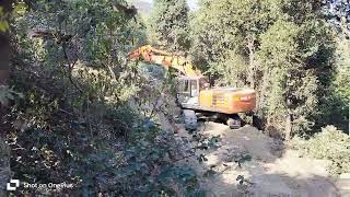 tata Hitachi excavator zaxis road cutting [upl. by Cameron]