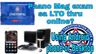 Paano mag exam sa LTO thru online gamit ang LTMS Account Qualification for Renewal Drivers License [upl. by Raymund]