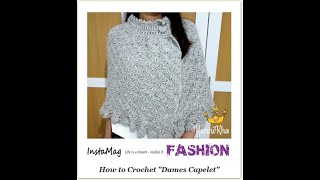 Tutorial  How to Crochet Dames Capelet step by step [upl. by Aretha153]