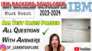 IBM 20232024 Backend Devoloper Coding Questions with Answers 🤔  IBM Coding Test  ibm [upl. by Edla68]