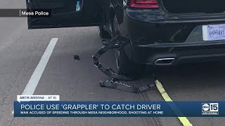 Police use grappler to catch driver [upl. by Godrich]