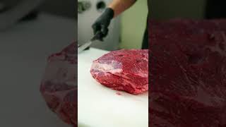 Cutting Boneless Chuck Roasts meat butcher [upl. by Cofsky]